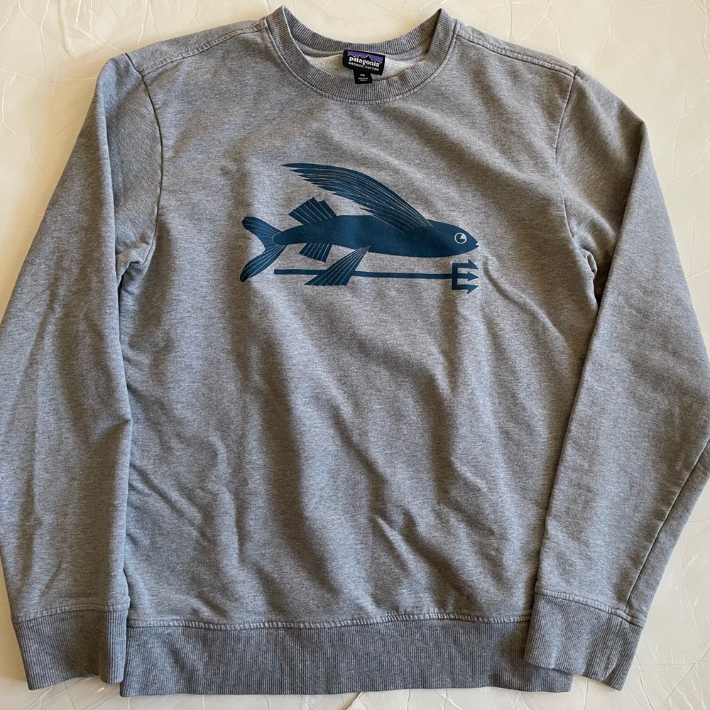 Patagonia Men’s Flying Fish Midweight Crew Sweatshirt Size XS